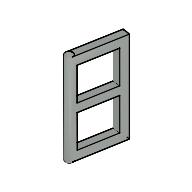 Window 1 x 2 x 3 Pane (Light Gray)