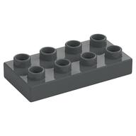 Duplo Plate 2 x 4 (Dark Bluish Gray)