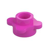 Plant, Flower, Plate Round 1 x 1 with 4 Petals (Dark Pink)