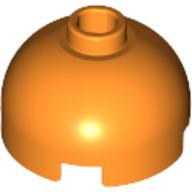 Brick Round 2 x 2 Dome Top, Blocked Open Stud, Bottom Axle Holder (Orange)