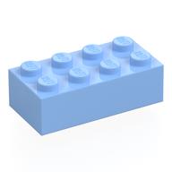 Brick 2 x 4 (Bright Light Blue)