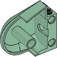 Animal / Creature Body Part, Dinosaur Body Quarter with Pin Holes (Sand Green)