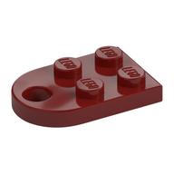 Plate Special 3 x 2 with Rounded End, Hole (Dark Red)