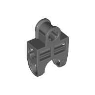 Technic Axle Connector 2 x 3 with Ball Socket, Open Sides (Dark Bluish Gray)