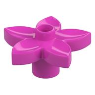 Duplo Plant, Flower with 1 Top Stud (Dark Pink)