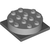 Turntable 4 x 4 Square Base with Top, Complete Assembly (Light Bluish Gray)