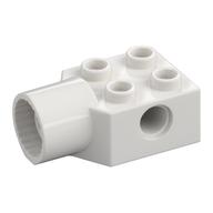 Technic Brick Special 2 x 2 with Pin Hole, Rotation Joint Socket (White)