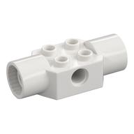 Technic Brick Special 2 x 2 with Pin Hole, with 2 Rotation Joint Sockets (White)
