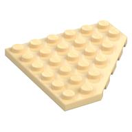 Wedge Plate 6 x 6 Cut Corner (Tan)