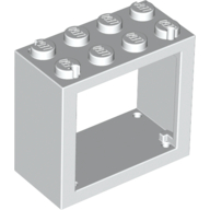 Window 2 x 4 x 3 Frame with Solid Studs (White)
