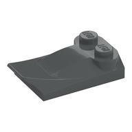 Brick Wedged, Curved 2 x 3 x 2/3 Two Studs, Wing End (Dark Bluish Gray)