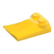 Brick Wedged, Curved 2 x 3 x 2/3 Two Studs, Wing End (Yellow)
