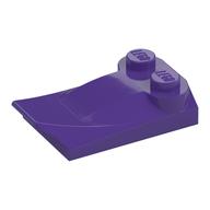 Brick Wedged, Curved 2 x 3 x 2/3 Two Studs, Wing End (Dark Purple)