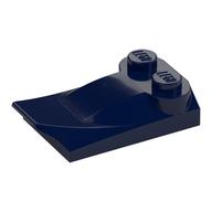 Brick Wedged, Curved 2 x 3 x 2/3 Two Studs, Wing End (Dark Blue)