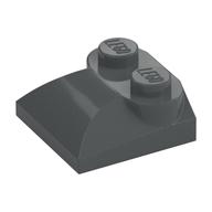Brick Curved 2 x 2 x 2/3 Two Studs and Curved Slope End (Dark Bluish Gray)