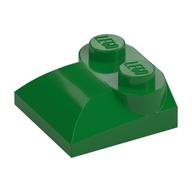 Brick Curved 2 x 2 x 2/3 Two Studs and Curved Slope End (Green)