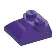 Brick Curved 2 x 2 x 2/3 Two Studs and Curved Slope End (Dark Purple)