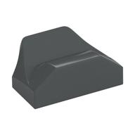 Brick Wedged, Curved 1 x 2 x 2/3 No Studs, Wing End (Dark Bluish Gray)