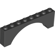 Brick Arch 1 x 8 x 2 (Black)