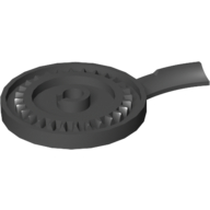 Sports Hockey Shooter, Minifig Stand Bottom (Dark Bluish Gray)