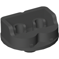 Sports Hockey Shooter, Minifig Stand Top (Black)