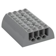 Brick Curved 8 x 6 x 2 Double (Light Bluish Gray)