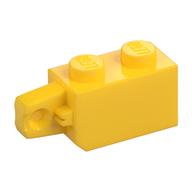 Hinge Brick 1 x 2 Locking with 1 Finger Vertical End (Yellow)