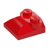 Brick Curved 2 x 2 x 2/3 Two Studs and Curved Slope End (Red)