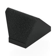 Brick Sloped 45° 2 x 1 Double / Inverted with Bottom Stud Holder (Black)