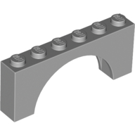 Brick Arch 1 x 6 x 2 - Thick Top with Reinforced Underside (Light Bluish Gray)