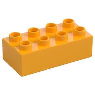 Duplo Brick 2 x 4 (Bright Light Orange)