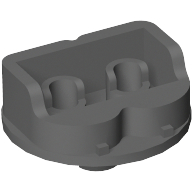 Sports Hockey Shooter, Minifig Stand Top (Dark Bluish Gray)