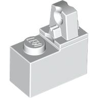 Hinge Brick 1 x 2 Locking with Single Finger On Top (White)
