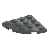 Plate Round Corner 4 x 4 (Dark Bluish Gray)