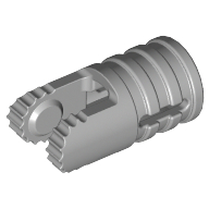 Hinge Cylinder 1 x 2 Locking with 2 Click Fingers and Axle Hole, 9 Teeth (Light Bluish Gray)