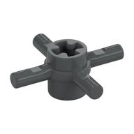 Technic Axle Connector Hub with 4 Bars at 90° (Dark Bluish Gray)