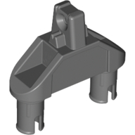 Hinge 1 x 3 Triangle with Two Pins, 1 Locking Finger, Round Pin Holes (Dark Bluish Gray)