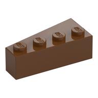 Brick Wedged, Angled 4 x 2 Right (Reddish Brown)