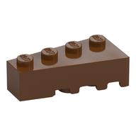 Brick Wedged, Angled 4 x 2 Left (Reddish Brown)