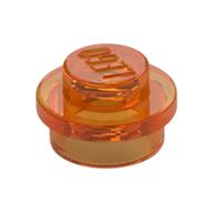 Plate Round 1 x 1 with Solid Stud (Trans-Orange)