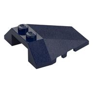 Brick Wedged, Sloped 4 x 4 Triple, Stud Notches (Dark Blue)