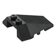 Brick Wedged, Sloped 4 x 4 Triple, Stud Notches (Black)