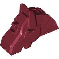 Animal / Creature Accessory, Horse Battle Helmet [Angular, Front Clip] (Dark Red)