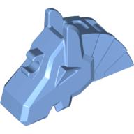 Animal / Creature Accessory, Horse Battle Helmet [Angular, Front Clip] (Medium Blue)
