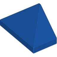 Brick Sloped 45° 2 x 1 Triple with Ovoid Bottom Pin (Royal Blue)