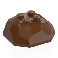 Rock Boulder 4 x 4, Top (Reddish Brown)