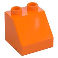 Duplo Brick 2 x 2 Slope 45° (Orange)