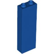 Brick 1 x 2 x 5 with Blocked Open Studs and Bottom Stud Holder with Asymmetric Ridges (Royal Blue)
