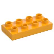 Duplo Plate 2 x 4 (Bright Light Orange)
