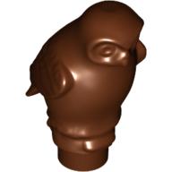 Animal, Bird, Owl Large, Rounded Features (Reddish Brown)